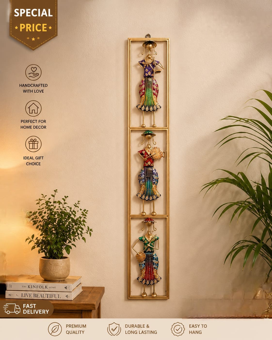 Pranjals House Modern Iron Wall Art Decor-SKU-SR1000